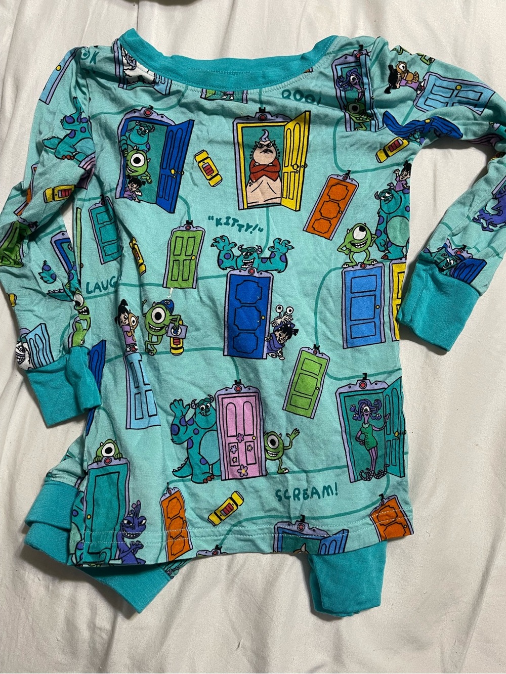 Little Sleepies Disney Pixar Monsters Inc. Scream Team  PJ Set  18 - 24 Months